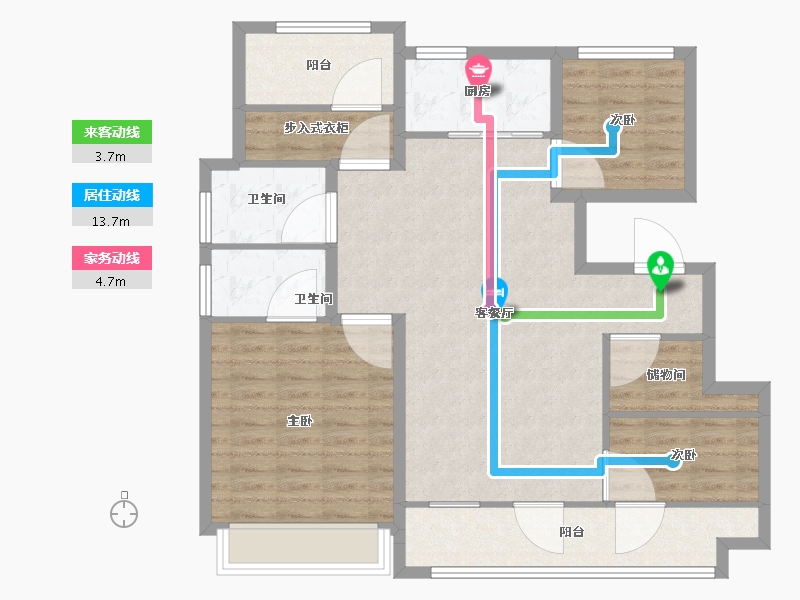 山东省-青岛市-凯景领盛豪庭-99.20-户型库-动静线