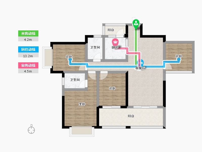 云南省-昭通市-花园-115.00-户型库-动静线