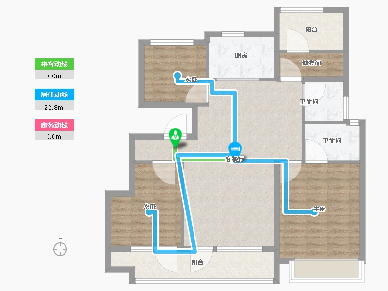 山东省-青岛市-凯景领盛豪庭-93.61-户型库-动静线