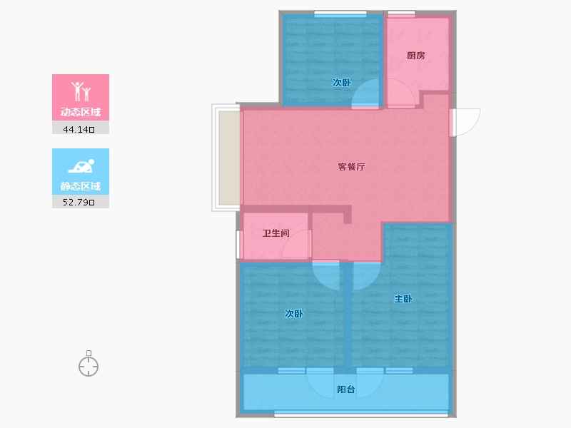 山东省-青岛市-海尔产城创衡山学府-86.40-户型库-动静分区