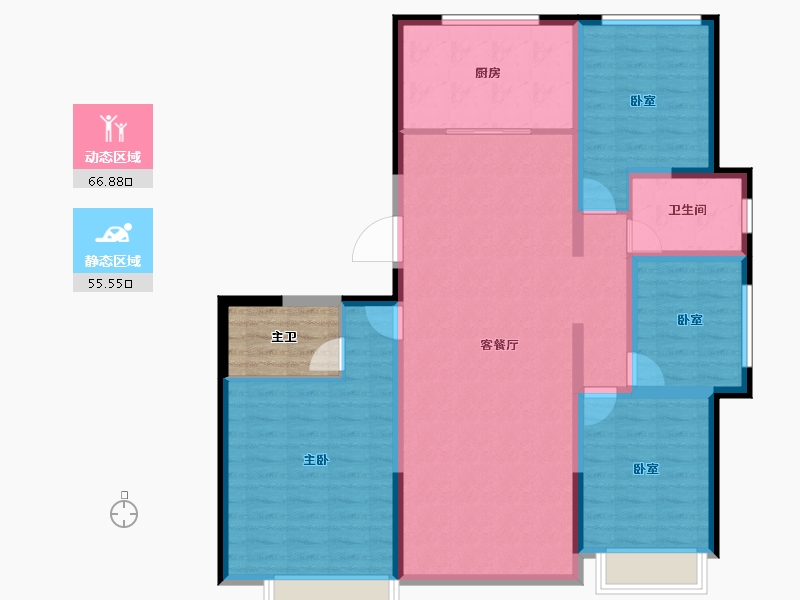 山东省-烟台市-石药健康城-114.85-户型库-动静分区