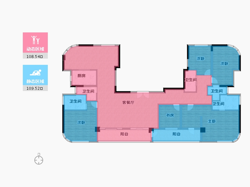 浙江省-温州市-瑞安紫金堡-196.38-户型库-动静分区