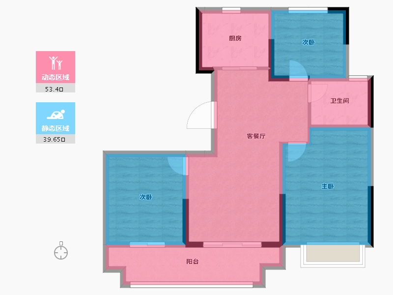 江苏省-徐州市-堂悦嘉苑-83.20-户型库-动静分区