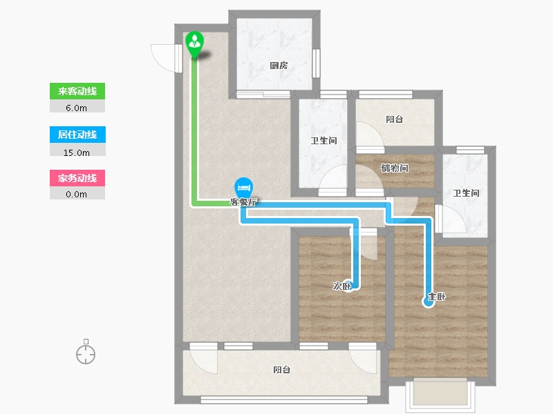 山东省-青岛市-凯景领盛豪庭-84.81-户型库-动静线