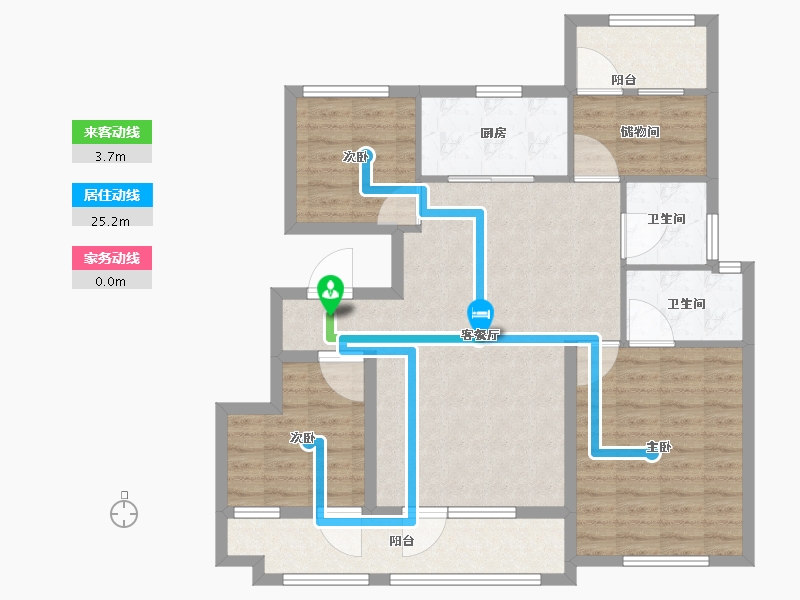 山东省-青岛市-凯景领盛豪庭-98.41-户型库-动静线