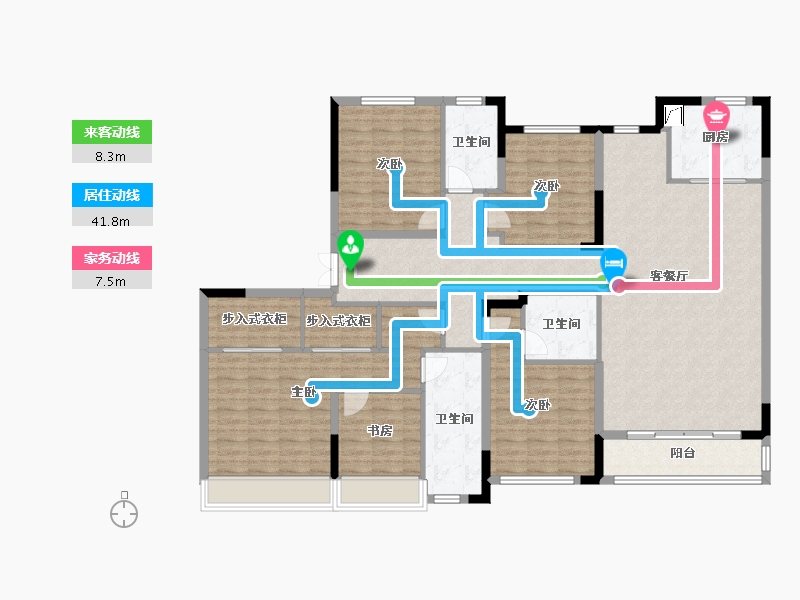 浙江省-绍兴市-宝能凤林府-164.00-户型库-动静线