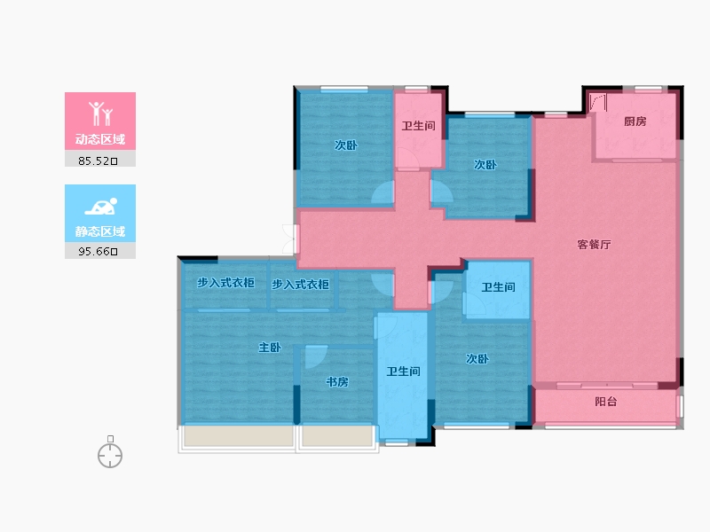 浙江省-绍兴市-宝能凤林府-164.00-户型库-动静分区