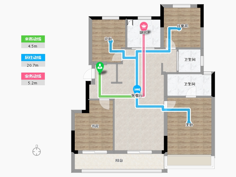 浙江省-绍兴市-宝能凤林府-100.80-户型库-动静线