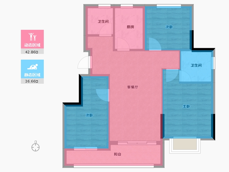 浙江省-金华市-新纪元云之境-71.19-户型库-动静分区