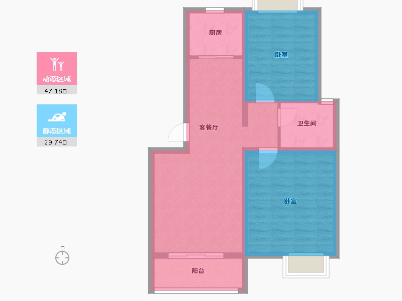 湖北省-武汉市-中南民族大学北区学生公寓-61.00-户型库-动静分区