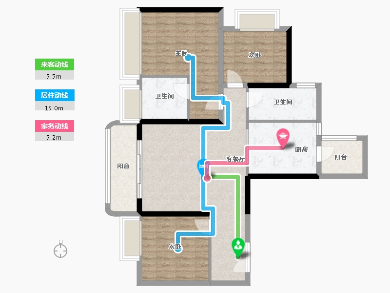 重庆-重庆市-新希望D10天际-94.40-户型库-动静线