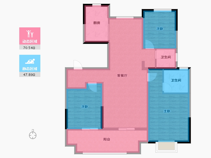 江苏省-徐州市-汉邦景城-105.76-户型库-动静分区