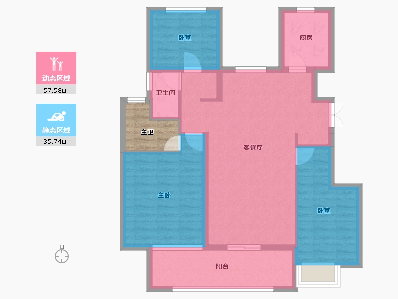 山东省-烟台市-石药健康城-87.20-户型库-动静分区