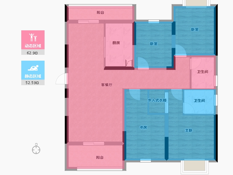 湖北省-武汉市-航城丽都-102.29-户型库-动静分区