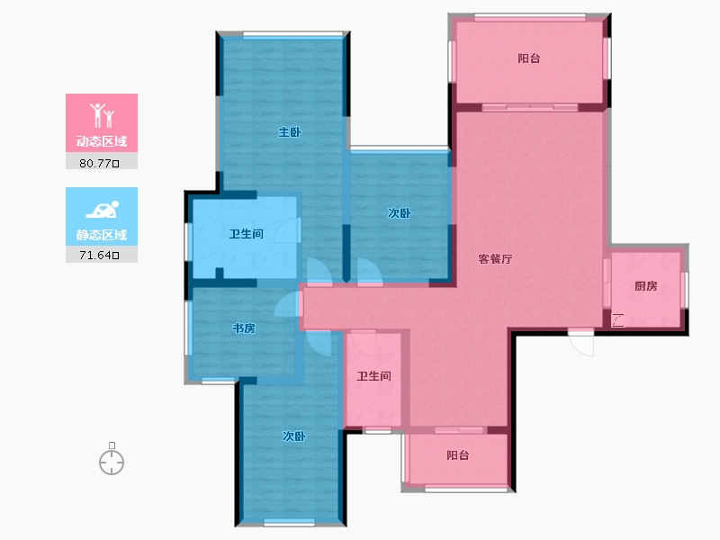 浙江省-丽水市-锦园-98.00-户型库-动静分区