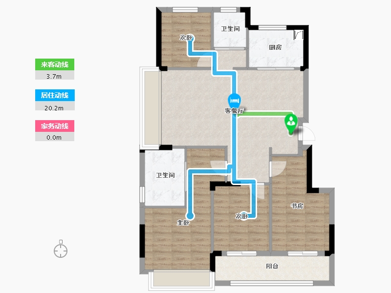 浙江省-绍兴市-宝能凤林府-100.80-户型库-动静线