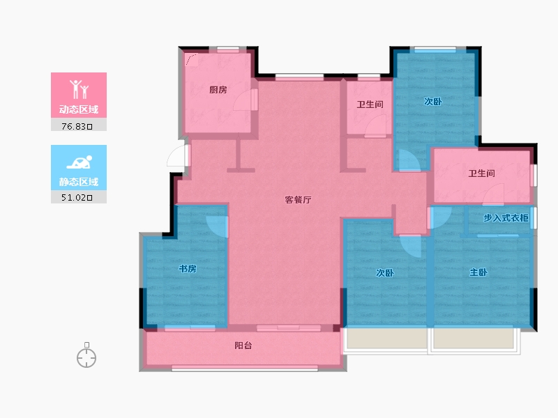 浙江省-绍兴市-宝能凤林府-114.41-户型库-动静分区