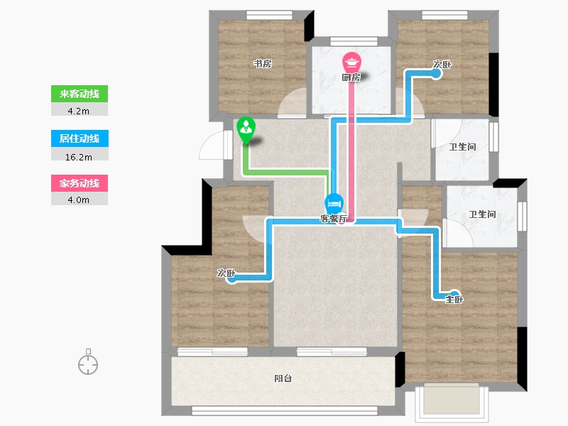 浙江省-金华市-新纪元云之境-78.40-户型库-动静线