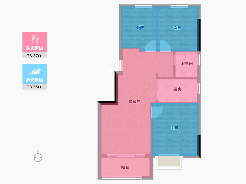 浙江省-金华市-新纪元云之境-60.81-户型库-动静分区