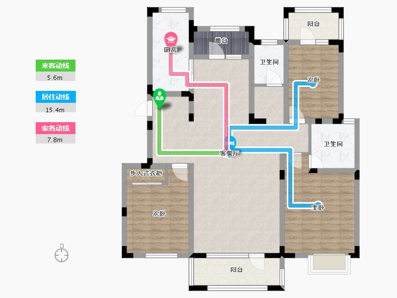 河北省-唐山市-美仑华府-120.00-户型库-动静线