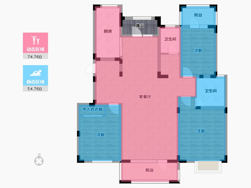 河北省-唐山市-美仑华府-120.00-户型库-动静分区