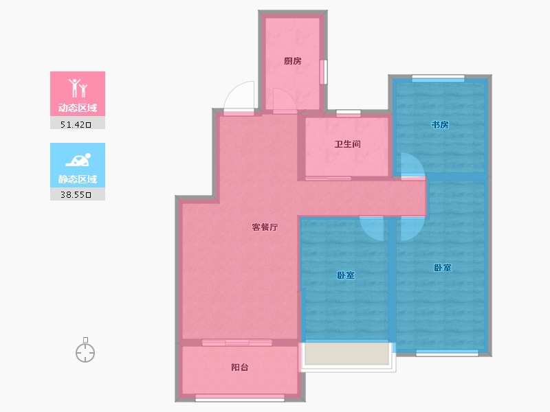 山东省-烟台市-石药健康城-80.29-户型库-动静分区