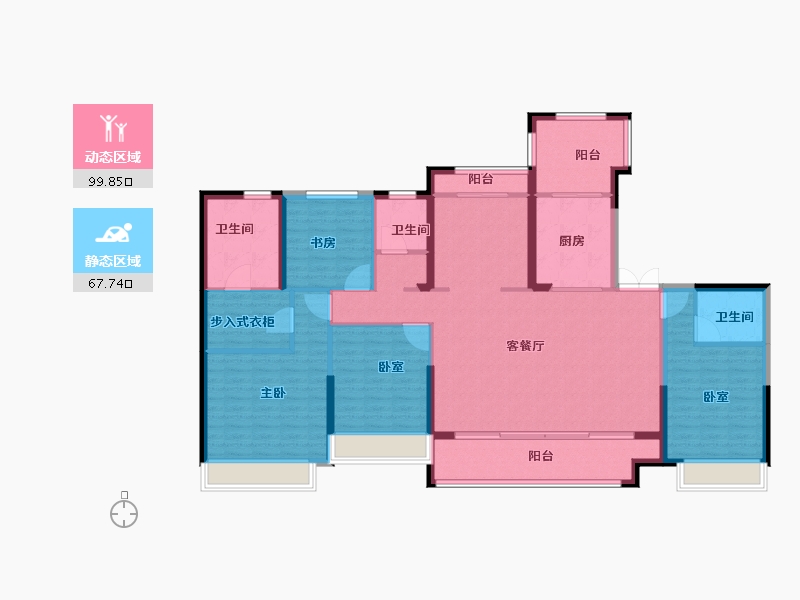 湖南省-长沙市-浏阳万达广场-152.00-户型库-动静分区