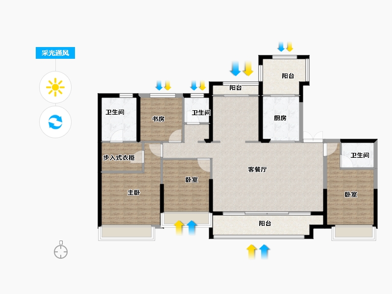 湖南省-长沙市-浏阳万达广场-152.00-户型库-采光通风