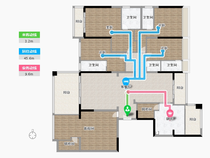 广东省-云浮市-筠城·翰林春天-300.00-户型库-动静线