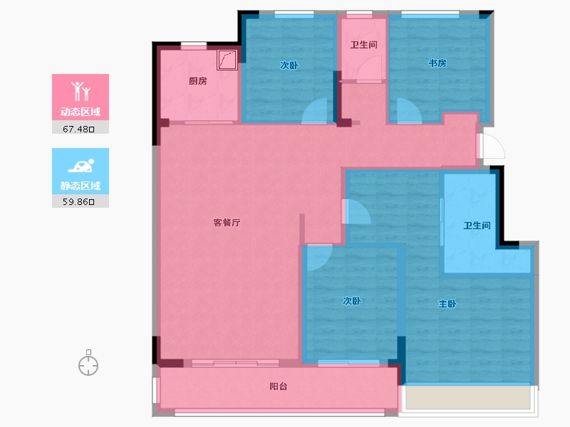 浙江省-绍兴市-宝能凤林府-114.40-户型库-动静分区