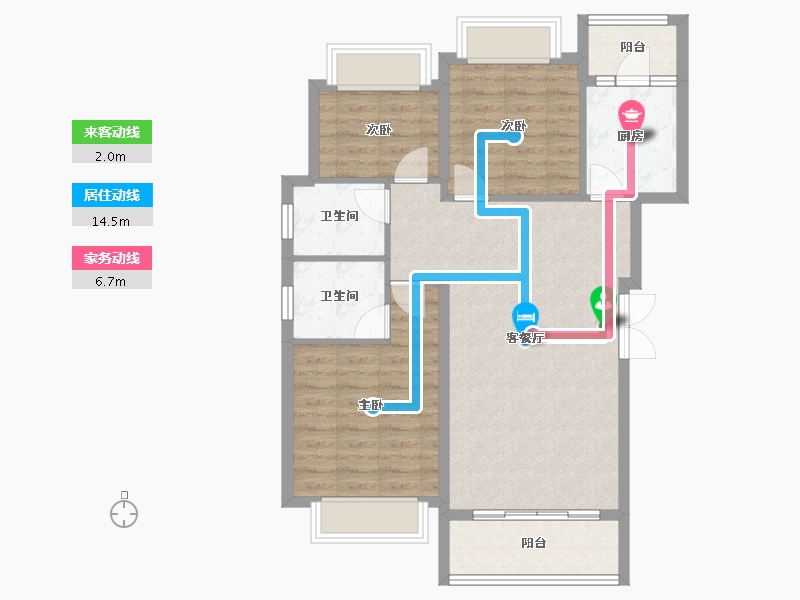 重庆-重庆市-昕晖滨江壹号院-81.13-户型库-动静线