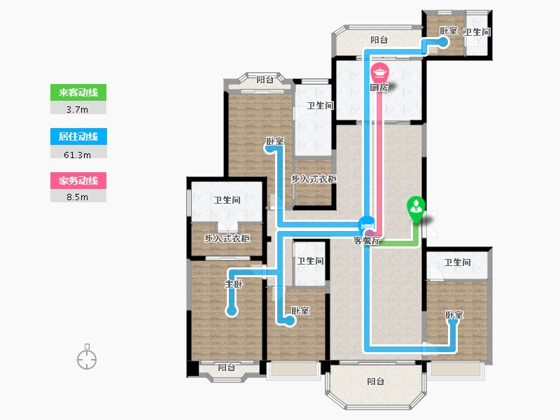 上海-上海市-上海星河湾三期-233.48-户型库-动静线