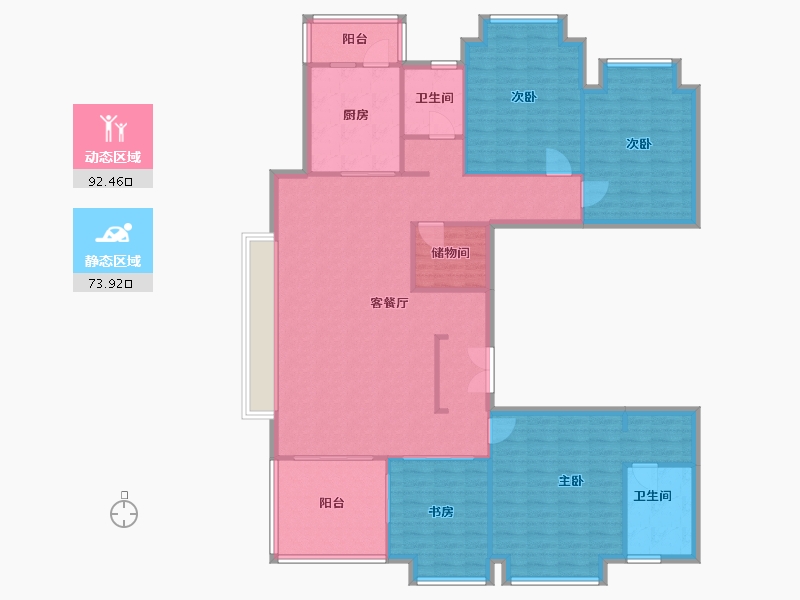 四川省-成都市-幸福桥TOD·幸福拾光-153.00-户型库-动静分区