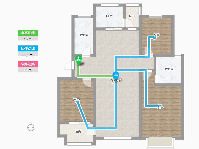 山东省-青岛市-裕东新府-106.57-户型库-动静线