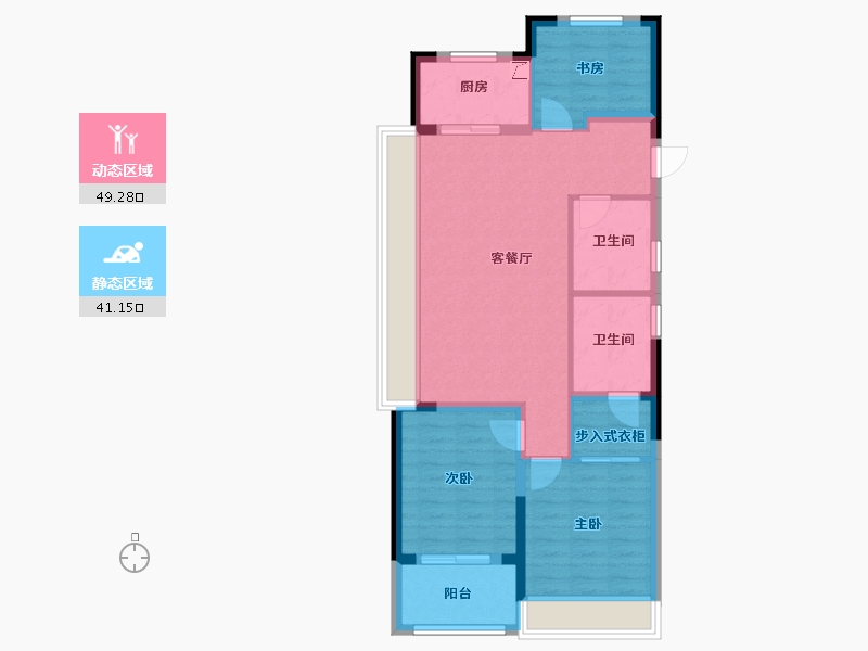 浙江省-绍兴市-黄酒小镇雲树湾-80.80-户型库-动静分区