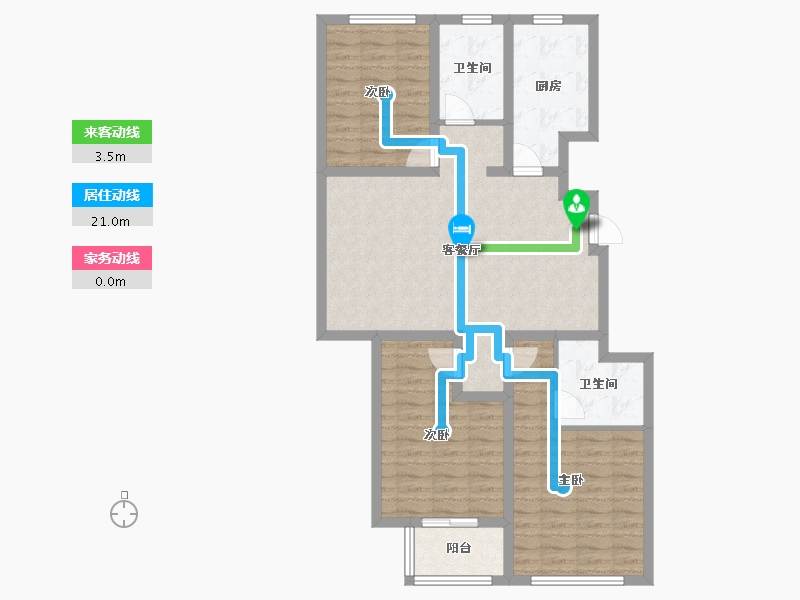 山东省-青岛市-裕东新府-94.52-户型库-动静线