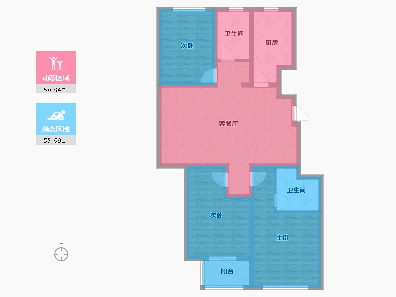 山东省-青岛市-裕东新府-94.52-户型库-动静分区