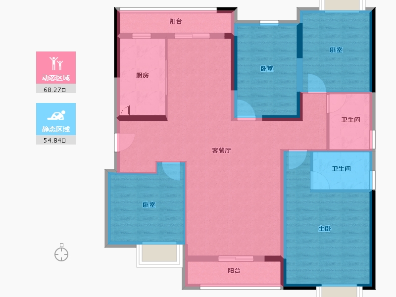 湖北省-武汉市-航城丽都-110.18-户型库-动静分区