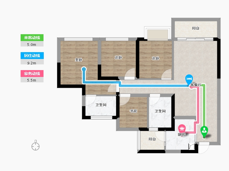 四川省-成都市-川港合作示范园-78.66-户型库-动静线