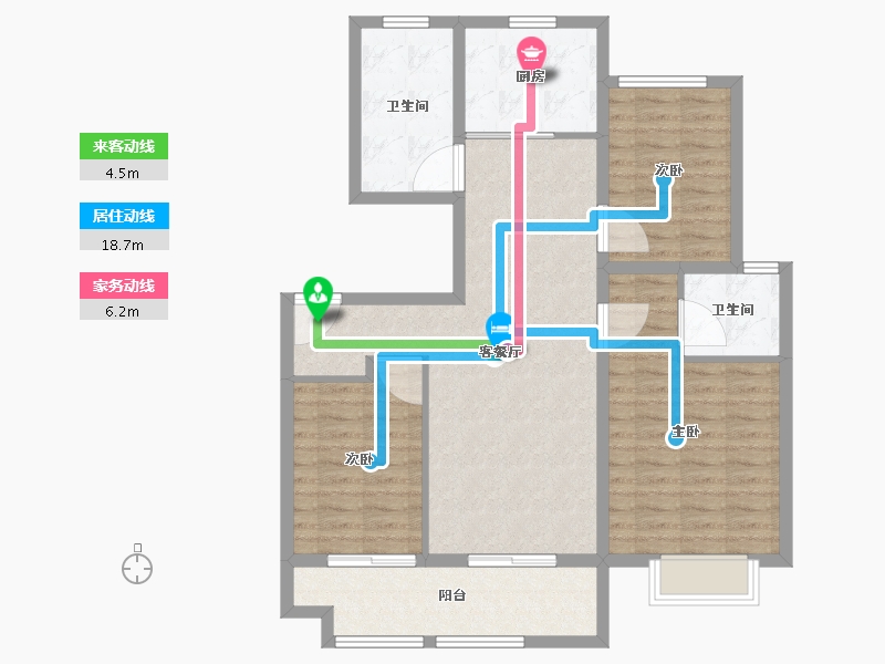 江苏省-徐州市-上水璞园-99.21-户型库-动静线