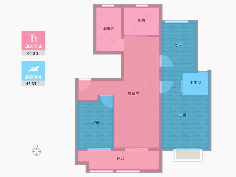 江苏省-徐州市-上水璞园-99.21-户型库-动静分区