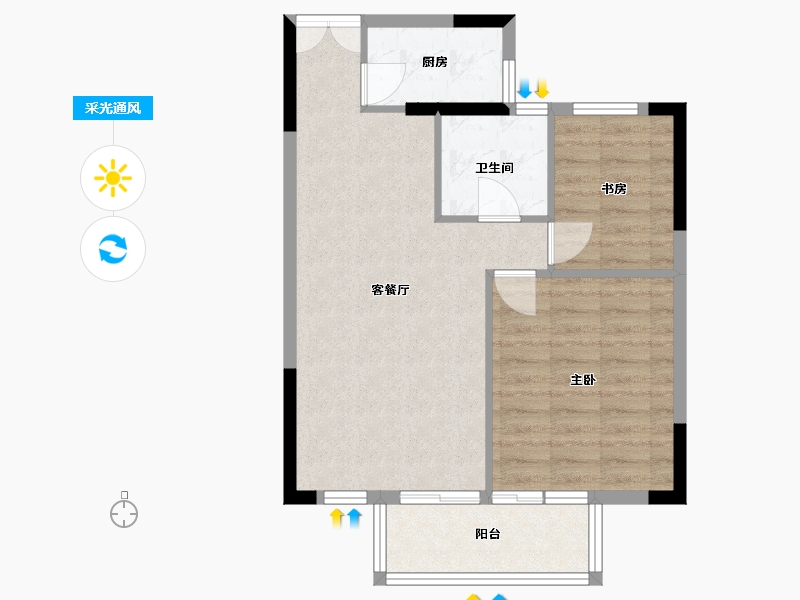 浙江省-温州市-南湖未来社区-64.51-户型库-采光通风