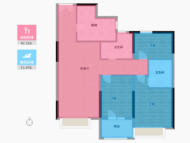 河南省-濮阳市-富力尚悦居-103.00-户型库-动静分区