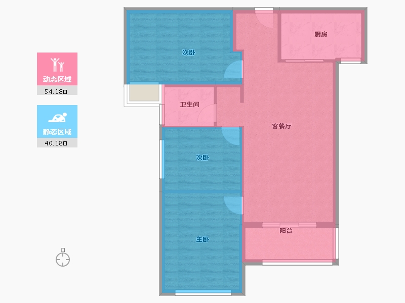 湖北省-武汉市-长投保利汉口印-85.55-户型库-动静分区