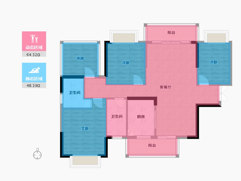 广西壮族自治区-南宁市-建工城-118.00-户型库-动静分区