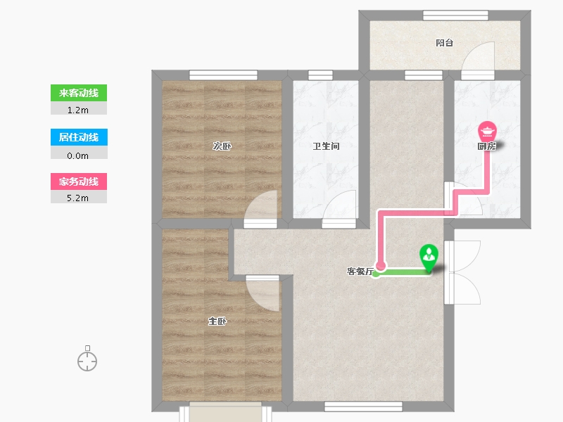 陕西省-西安市-海轩梦想100-56.83-户型库-动静线