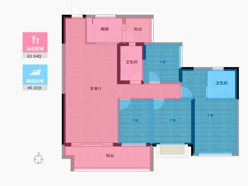 四川省-成都市-川港合作示范园-98.43-户型库-动静分区