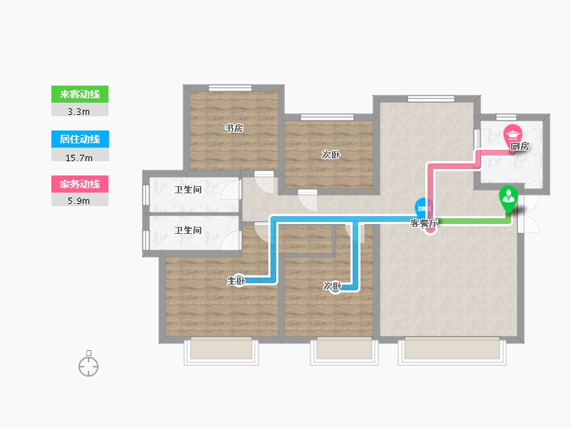 陕西省-西安市-洺悦府-110.00-户型库-动静线