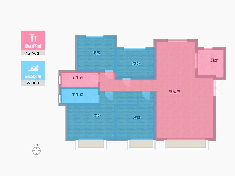 陕西省-西安市-洺悦府-110.00-户型库-动静分区