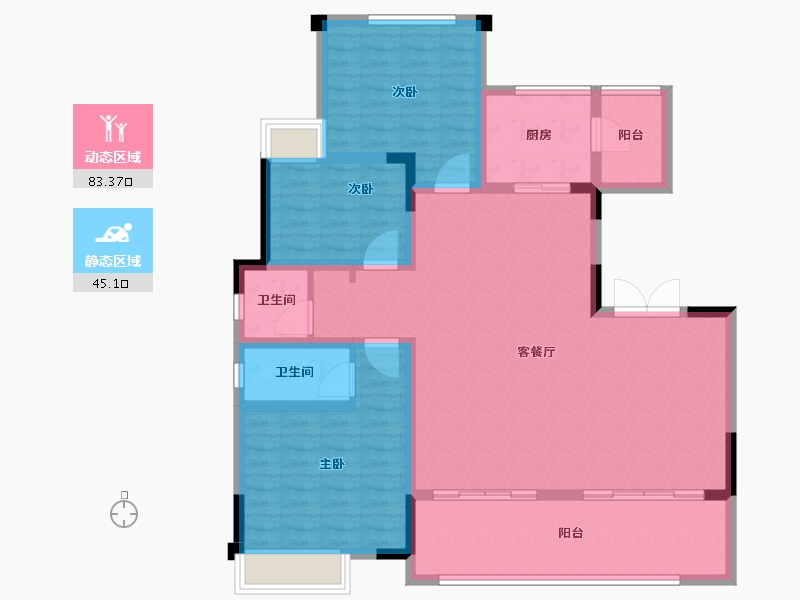 重庆-重庆市-中交锦悦-116.00-户型库-动静分区